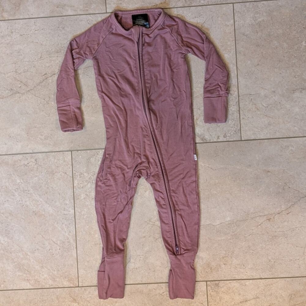 Little Sleepies Lunaluxe Pajamas Infant Sleeper 6-12 months Baby Girl Mauve